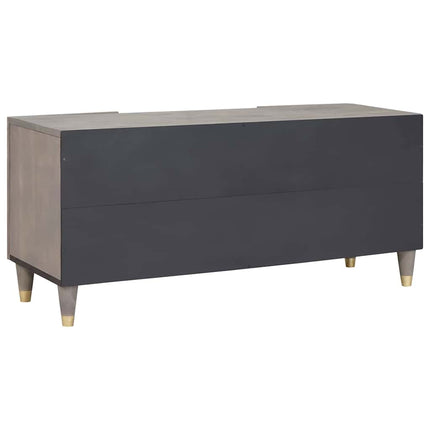 TV-skåp med hylla Grå 105 x 33 x 46 cm Massivt mangoträ