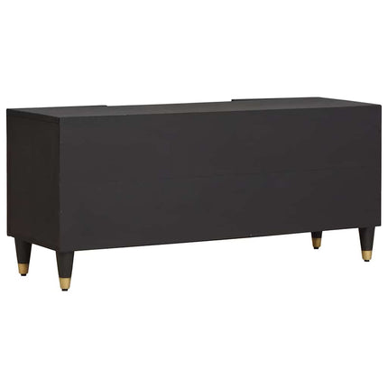 TV-skåp med hylla Svart 105 x 33 x 46 cm Massivt mangoträ