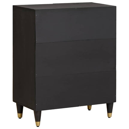 Sideboard Svart 60 x 33 x 75 cm Massivt mangoträ