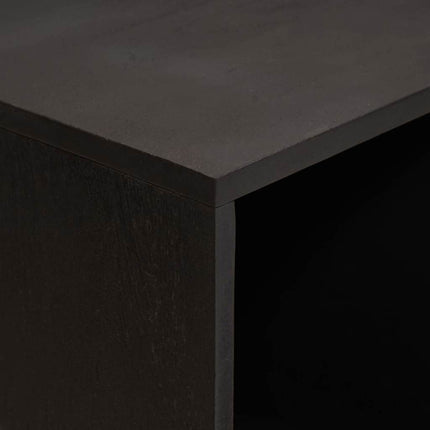 Sideboard med hylla Svart 80 x 33 x 75 cm Massivt mangoträ
