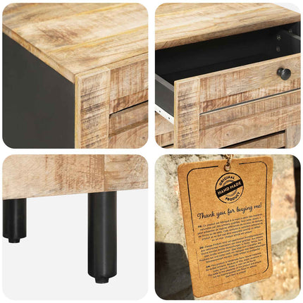 Sängbord Naturlig 50 x 33 x 60 cm Massivt mangoträ