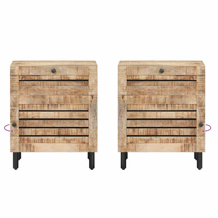 Sängbord Naturlig 50 x 33 x 60 cm Massivt mangoträ