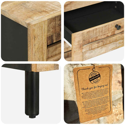 Sängbord Naturlig 50 x 33 x 62 cm Massivt mangoträ