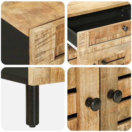 Sängbord Naturlig 50 x 33 x 60 cm Massivt mangoträ