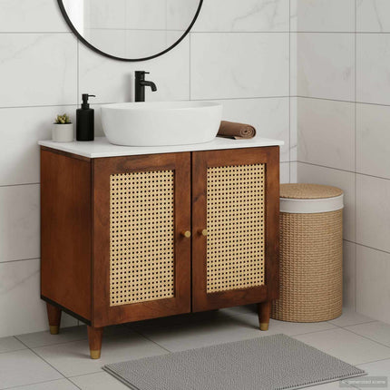Diskbänksskåp med hylla Brun 62 x 33 x 58 cm Konstruerat trä