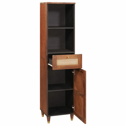 Sideboard med låda Brun 38 x 33,5 x 160 cm Massivt mangoträ