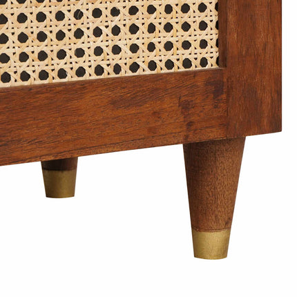 Sideboard med låda Brun 40 x 33,5 x 75 cm Massivt mangoträ