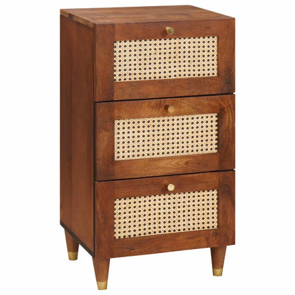Sideboard med låda Brun 40 x 33,5 x 75 cm Massivt mangoträ