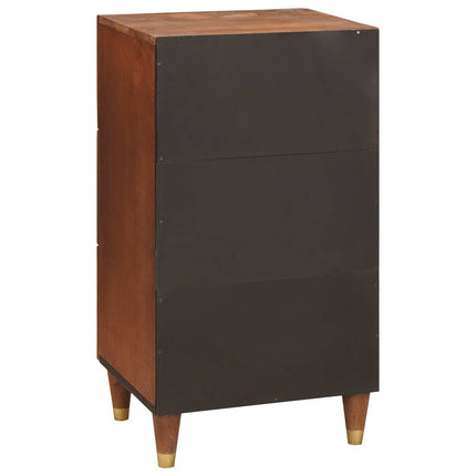 Sideboard med låda Brun 40 x 33,5 x 75 cm Massivt mangoträ