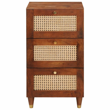 Sideboard med låda Brun 40 x 33,5 x 75 cm Massivt mangoträ