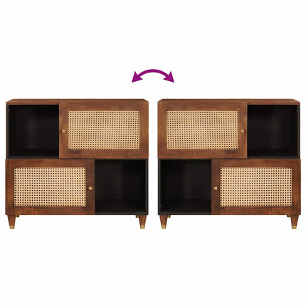 Sideboard Brun 80 x 33,5 x 75 cm Massivt mangoträ