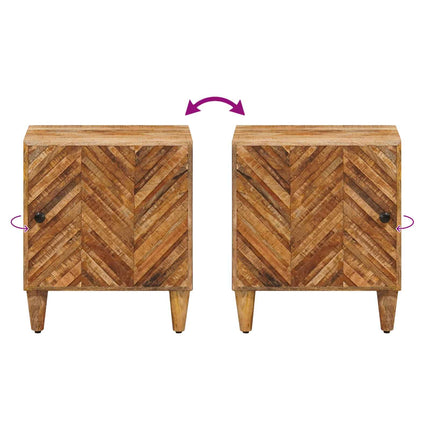 Sängbord 2 pcs Brun 40 x 33,5 x 46 cm Massivt mangoträ