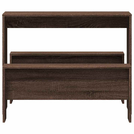 Matbord Och Bänkset 3 Delar I Konstruerat Trä