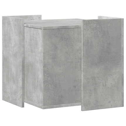 Skåp för kattlåda betonggrå 53x53x51 cm konstruerat trä