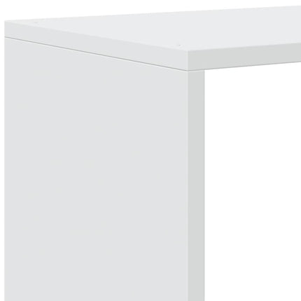 Rumsavdelare bokhylla 3 våningar vit 99x29x99 cm konstruerat trä