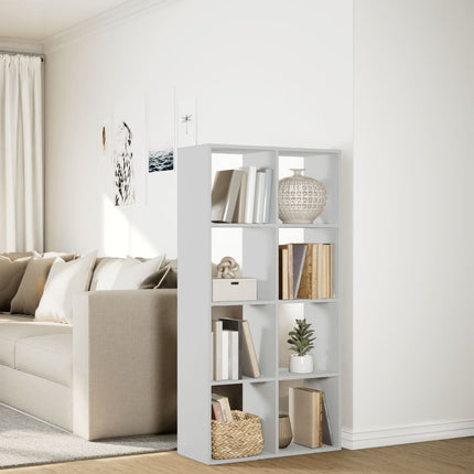 Rumsavdelare bokhylla vit 69,5x29x137,5 cm konstruerat trä
