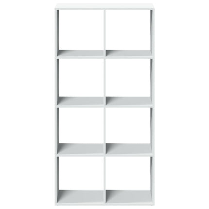 Rumsavdelare bokhylla vit 69,5x29x137,5 cm konstruerat trä