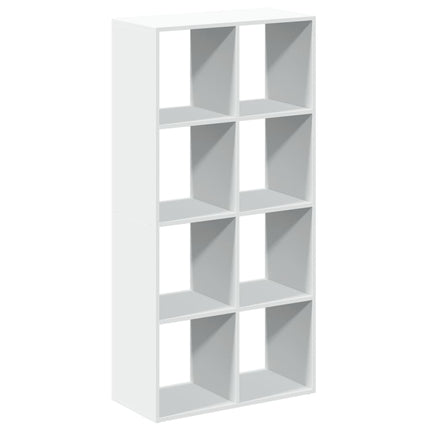 Rumsavdelare bokhylla vit 69,5x29x137,5 cm konstruerat trä