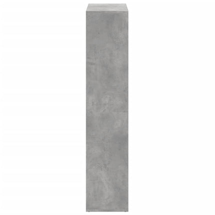 Bokhylla/Rumsavdelare betonggrå 69,5x29x137,5cm konstruerat trä