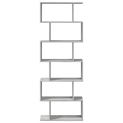 Bokhylla/Rumsavdelare 6 hyllor 70x24x193 cm konstruerat trä