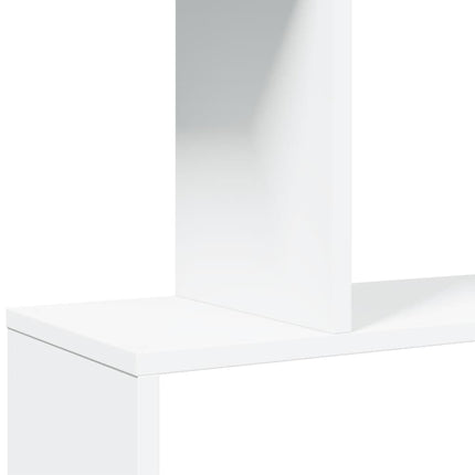 Rumsavdelare bokhylla 5 våningar vit 70x24x161 cm konstruerat trä