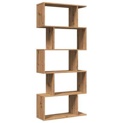 Bokhylla/Rumsavdelare 5 hyllplan ek 70x24x161cm konstruerat trä