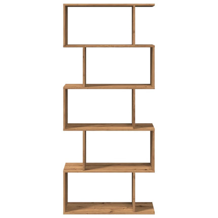 Bokhylla/Rumsavdelare 5 hyllplan ek 70x24x161cm konstruerat trä