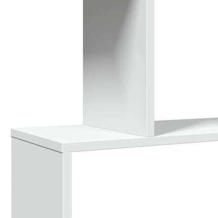 Rumsavdelare bokhylla 3 våningar vit 70x24x97 cm konstruerat trä