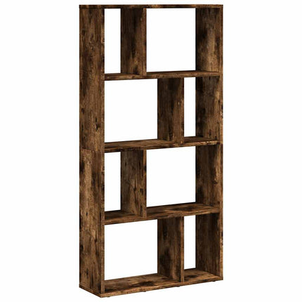 Bokhylla rökfärgad ek 60x20x120,5 cm konstruerat trä