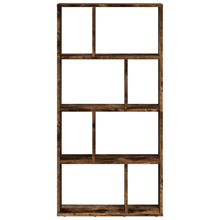 Bokhylla rökfärgad ek 60x20x120,5 cm konstruerat trä