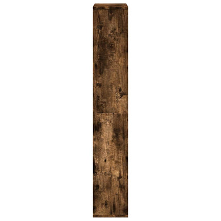 Bokhylla rökfärgad ek 60x20x120,5 cm konstruerat trä