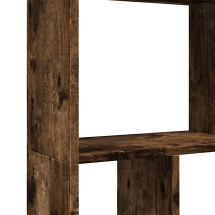 Bokhylla rökfärgad ek 60x20x120,5 cm konstruerat trä