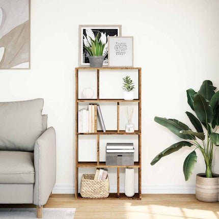 Bokhylla åldrat trä 60x20x120,5 cm konstruerat trä