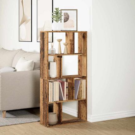 Bokhylla åldrat trä 60x20x120,5 cm konstruerat trä