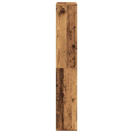Bokhylla åldrat trä 60x20x120,5 cm konstruerat trä
