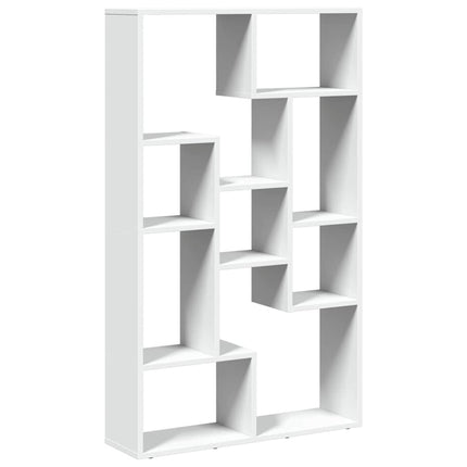 Bokhylla vit 72x20x120,5 cm konstruerat trä