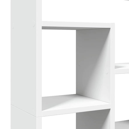 Bokhylla vit 72x20x120,5 cm konstruerat trä