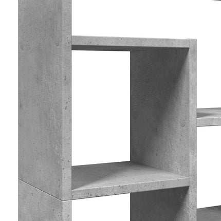 Bokhylla betonggrå 72x20x120,5 cm konstruerat trä