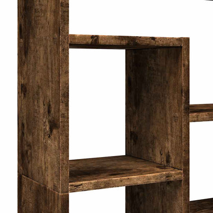 Bokhylla rökfärgad ek 72x20x120,5 cm konstruerat trä