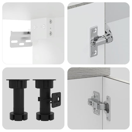 Köksskåpsset Lucca 11 delar grå sonoma konstruerat trä
