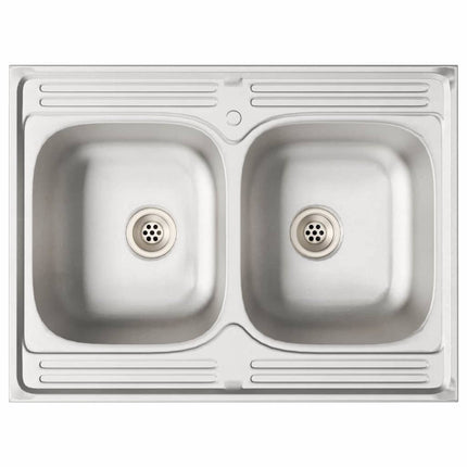Köksskåp Kalmar 2 pcs Brun 80 x 46 x 81.5 cm Konstruerat trä
