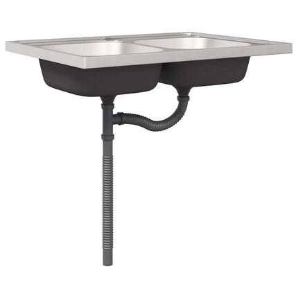 Köksskåp Kalmar 2 pcs Brun 80 x 46 x 81.5 cm Konstruerat trä