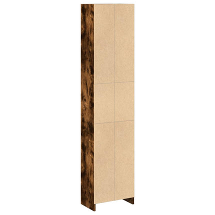 Bokhylla rökfärgad ek 40x24x176 cm konstruerat trä