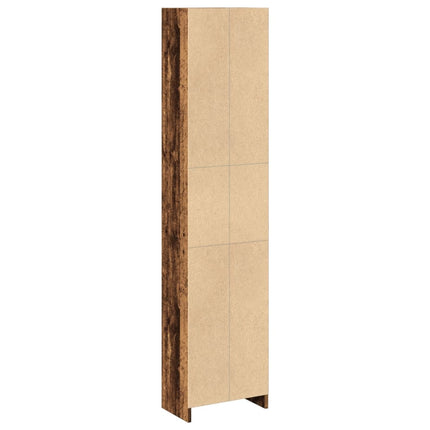 Bokhylla åldrat trä 40x24x176 cm konstruerat trä