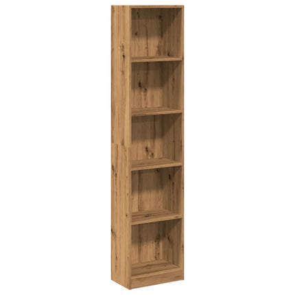 Bokhylla hantverksmässig ek 40x24x176 cm konstruerat trä