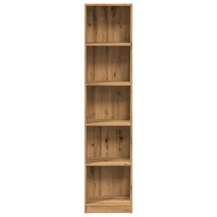 Bokhylla hantverksmässig ek 40x24x176 cm konstruerat trä