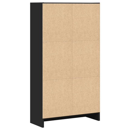 Bokhylla svart 60x24x109 cm konstruerat trä