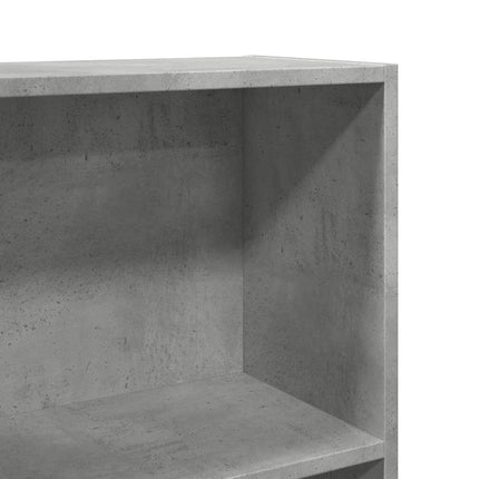 Bokhylla betonggrå 60x24x109 cm konstruerat trä