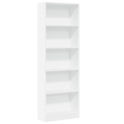 Bokhylla vit 60x24x176 cm konstruerat trä