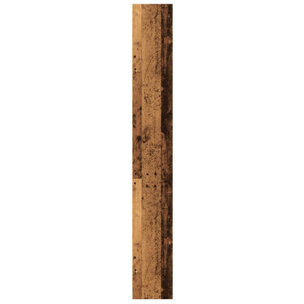 Bokhylla åldrat trä 60x24x176 cm konstruerat trä